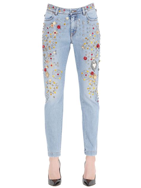 dolce gabbana jeans 14|dolce and gabbana embellished jeans.